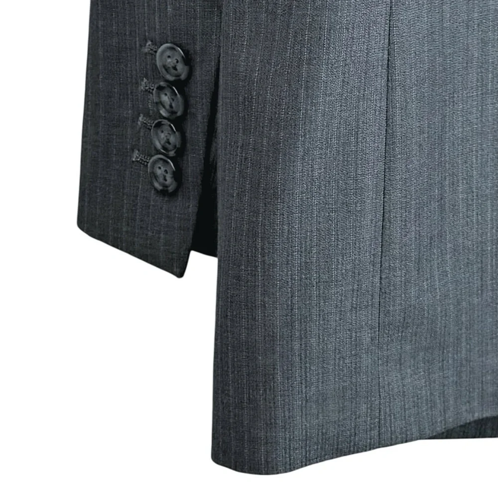PERRY ELLIS Men's Grey Pin Striped SUIT JACKET Immaculate Condition 42 Regular